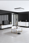 Asir Credenza con 4 ante Luxe Bianco