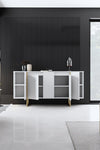 Asir Credenza con 4 ante Luxe Bianco