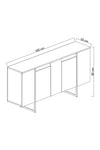 Asir Credenza con 4 ante Luxe Bianco