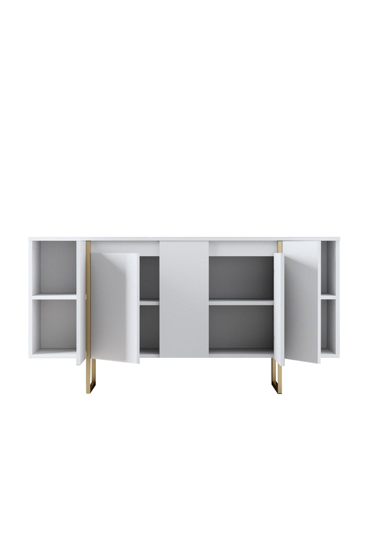 Asir Credenza con 4 ante Luxe Bianco