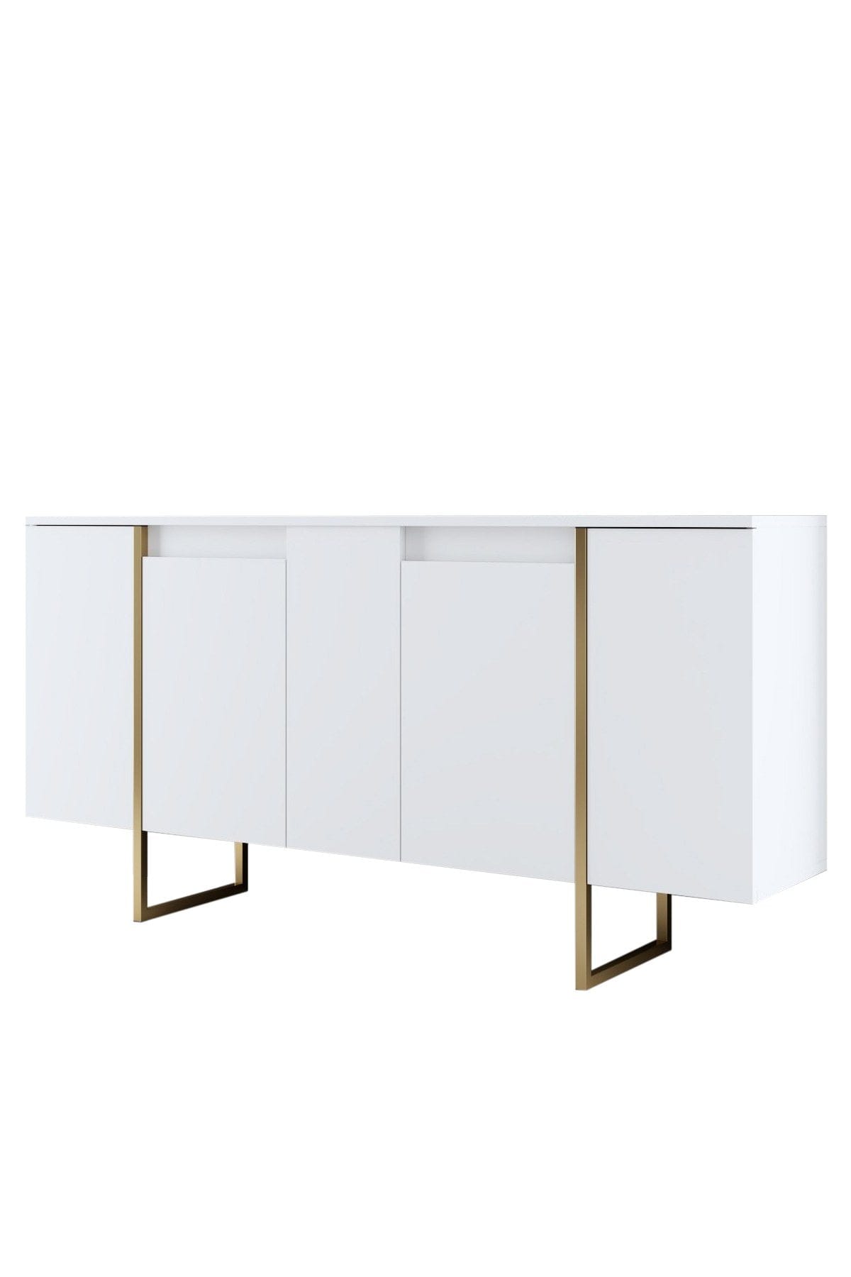 Asir Credenza con 4 ante Luxe Bianco