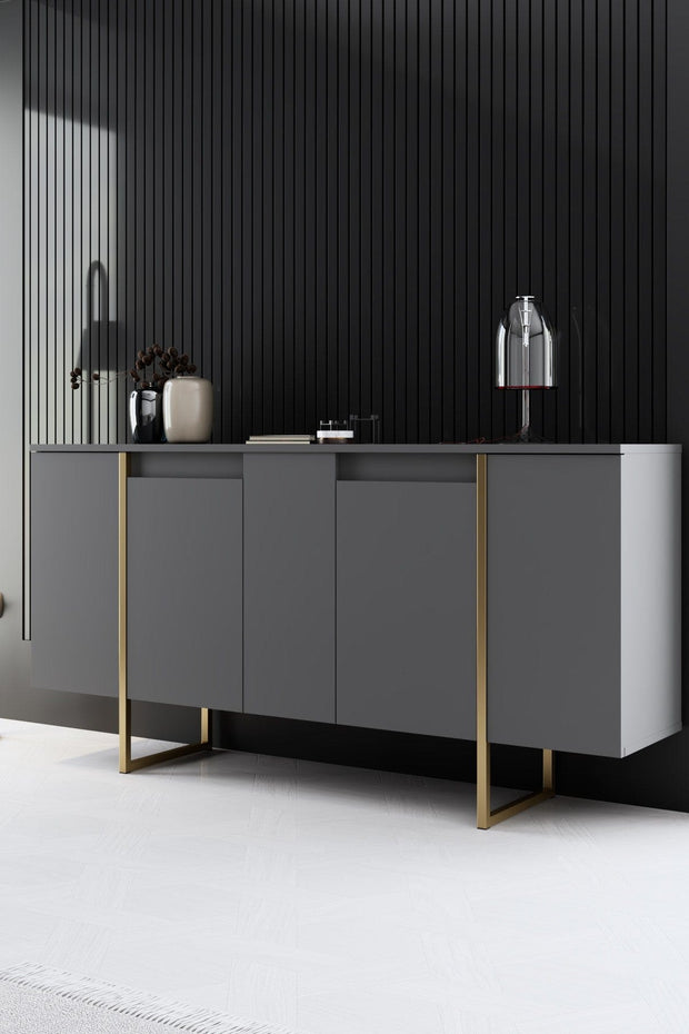 Asir Credenza con 4 ante Luxe Noce