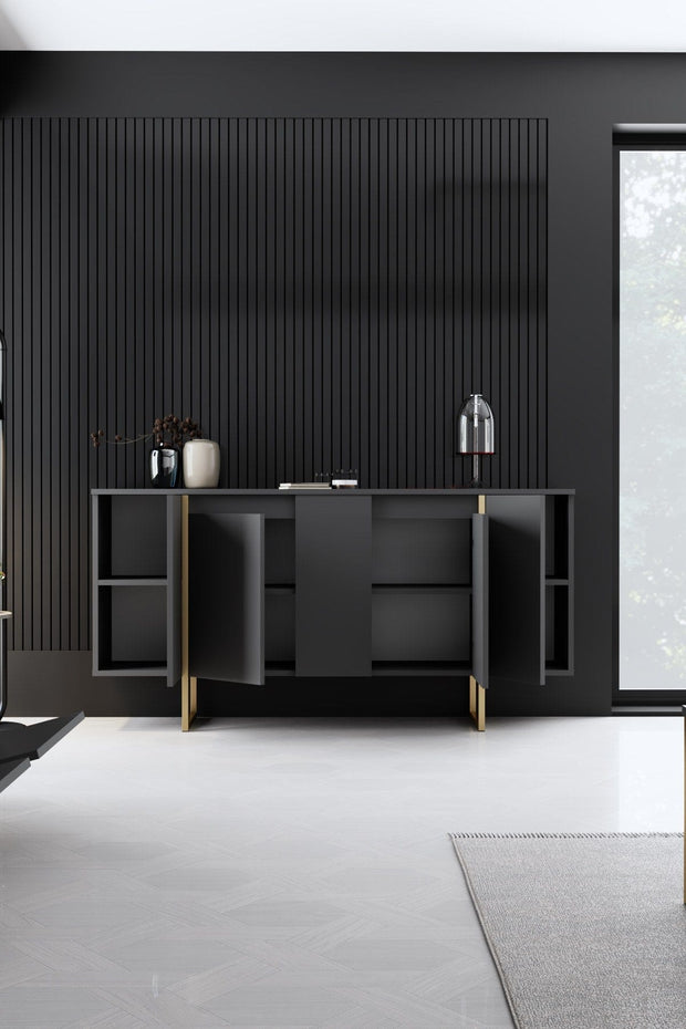 Asir Credenza con 4 ante Luxe Noce