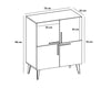 Asir Credenza con 4 ante Makro Bianco