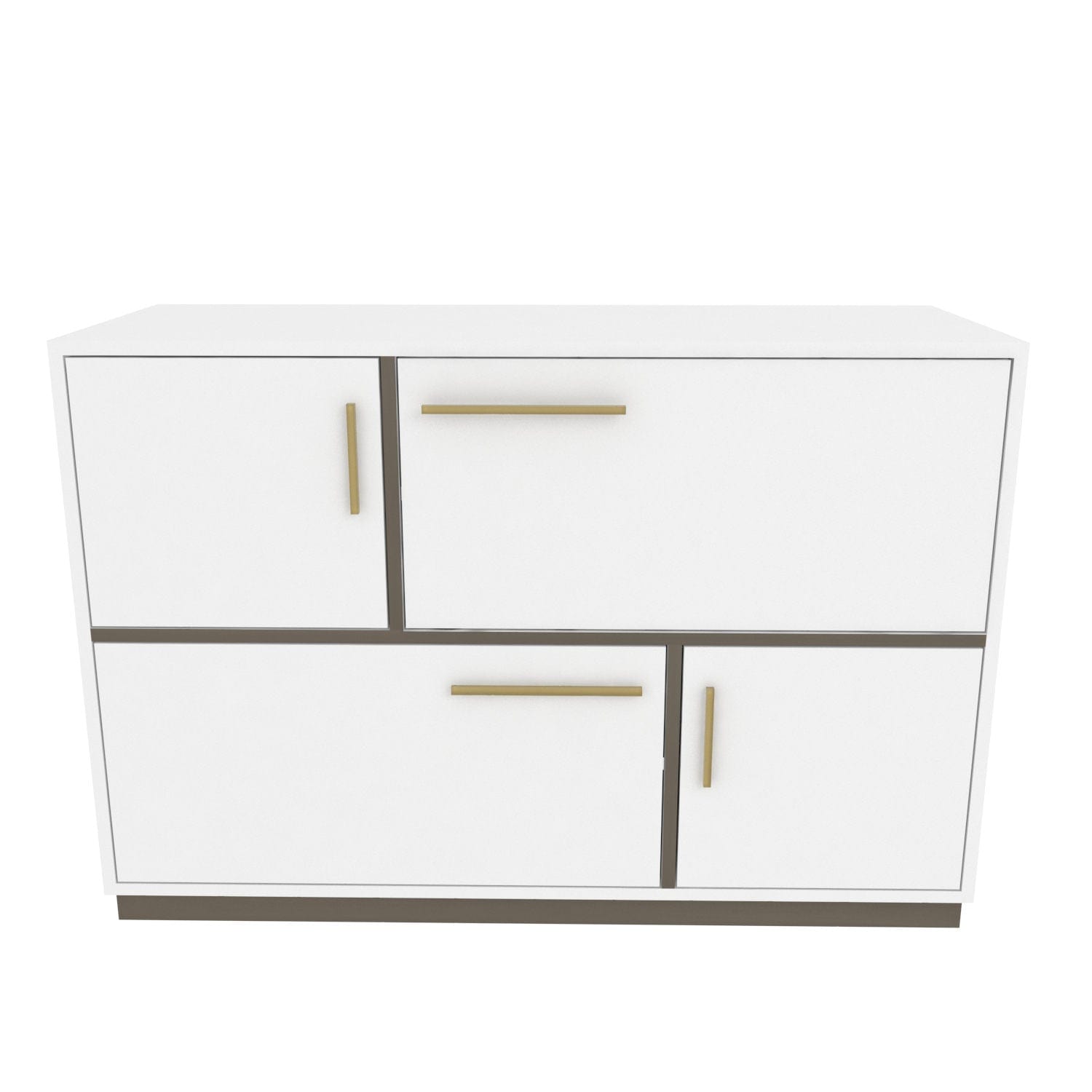 Asir Credenza con 4 ante Mares Bianco