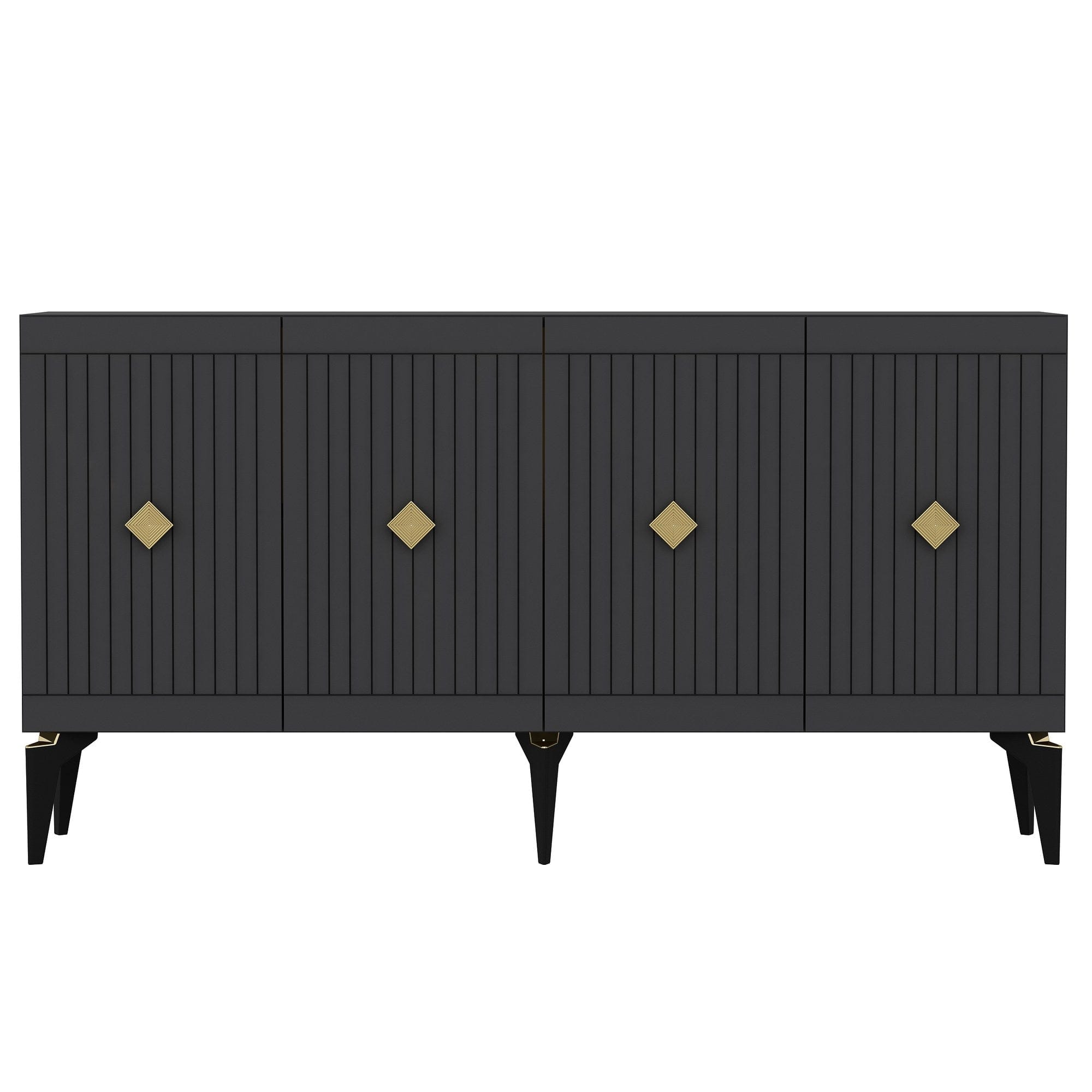 Asir Credenza con 4 ante Midas Antracite