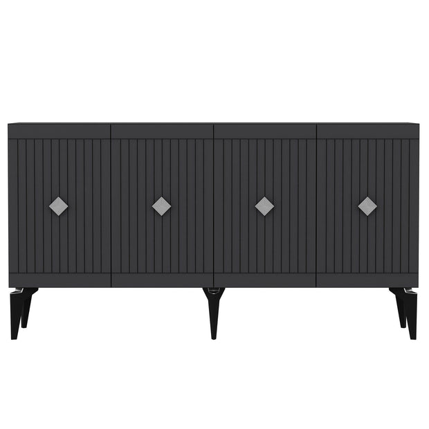 Asir Credenza con 4 ante Midas Antracite