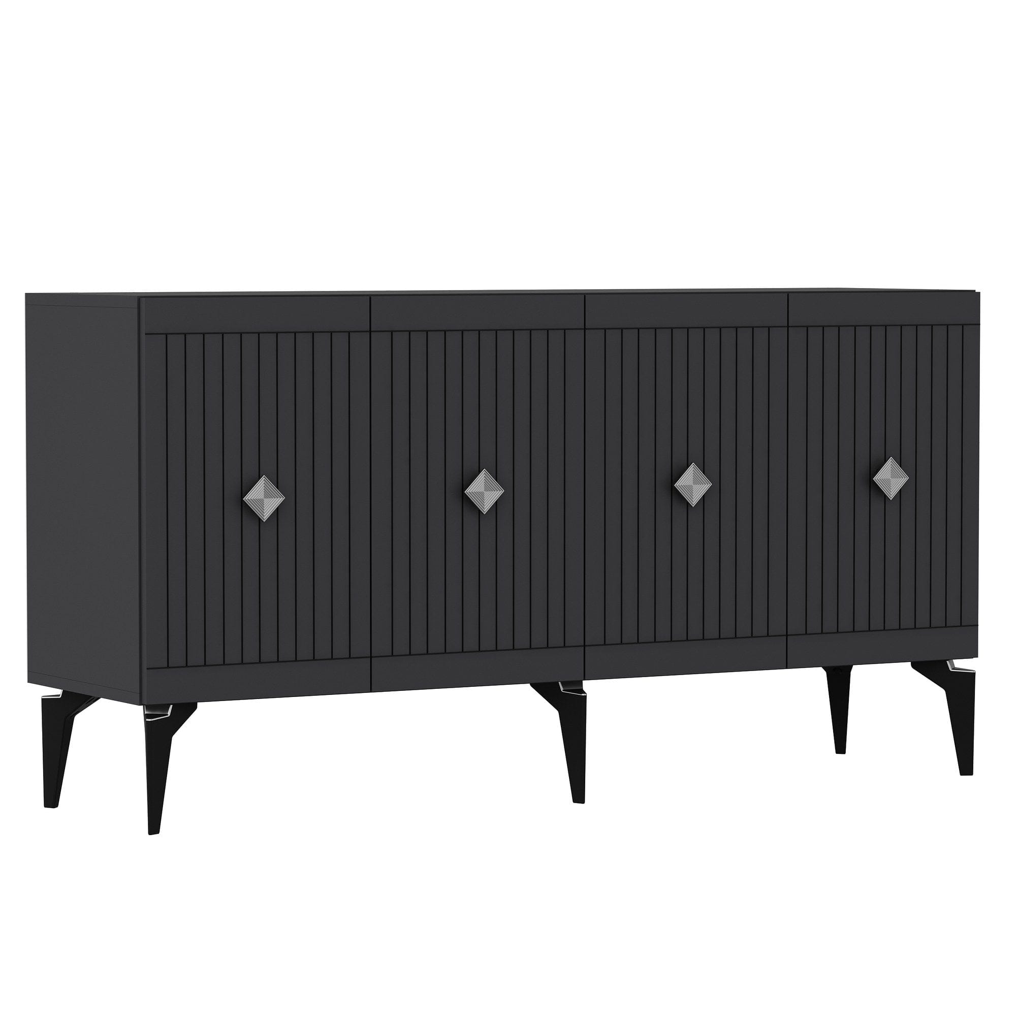 Asir Credenza con 4 ante Midas Antracite