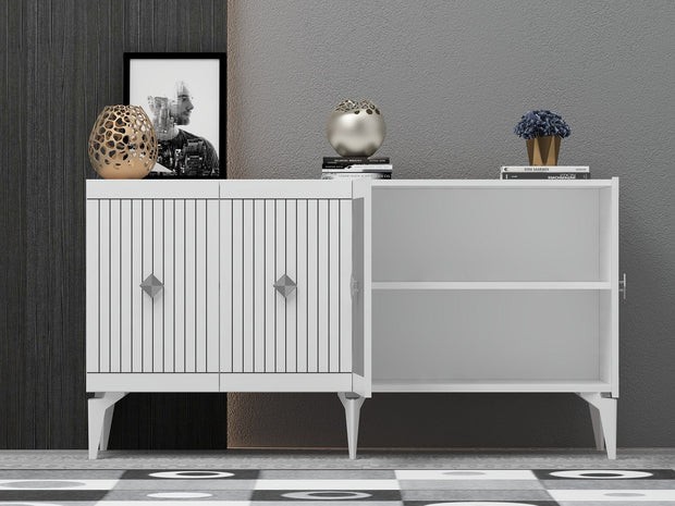 Asir Credenza con 4 ante Midas Argento