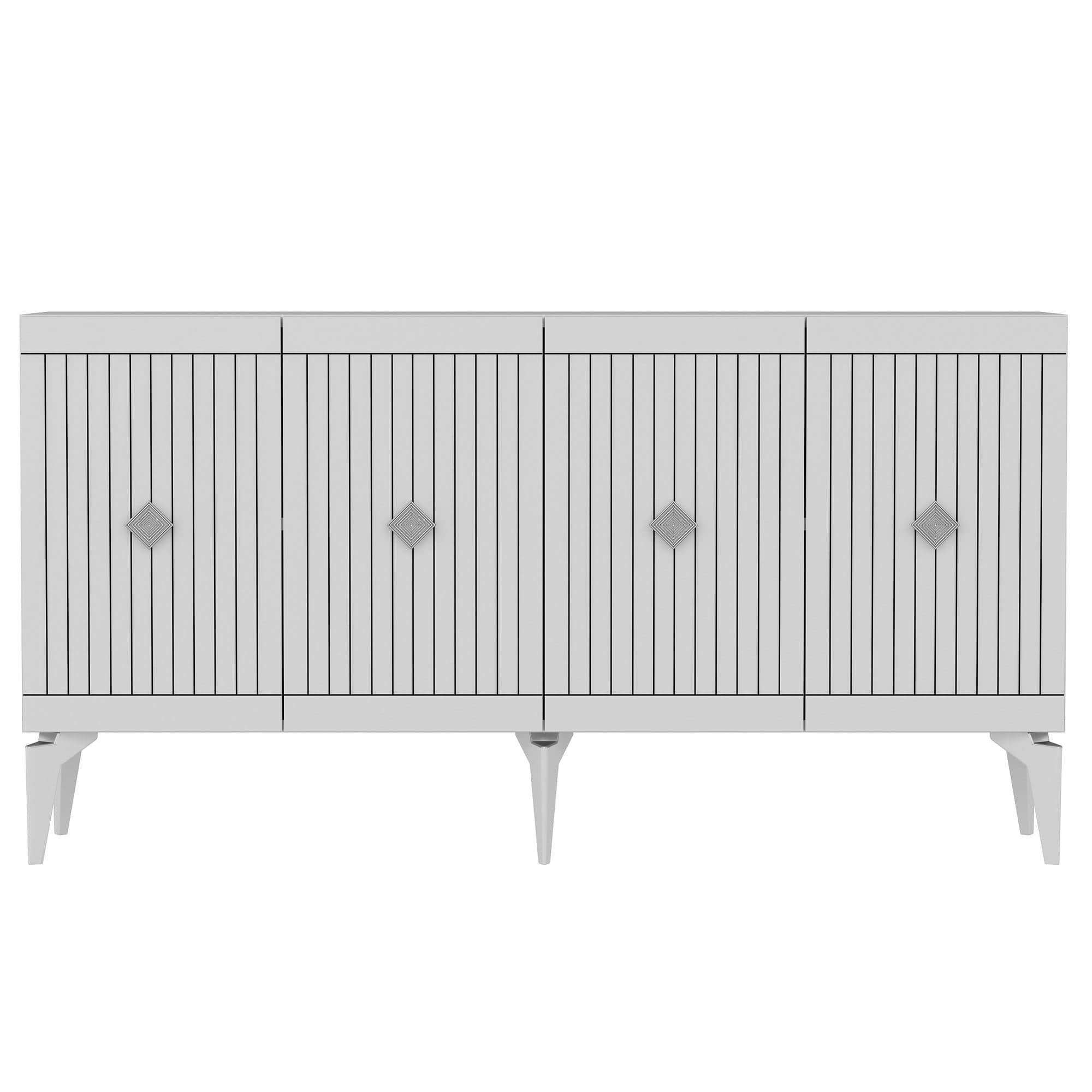 Asir Credenza con 4 ante Midas Argento