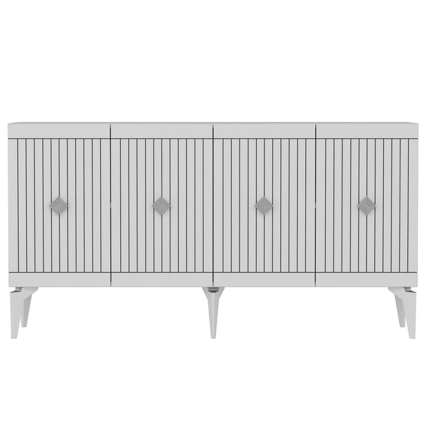 Asir Credenza con 4 ante Midas Argento