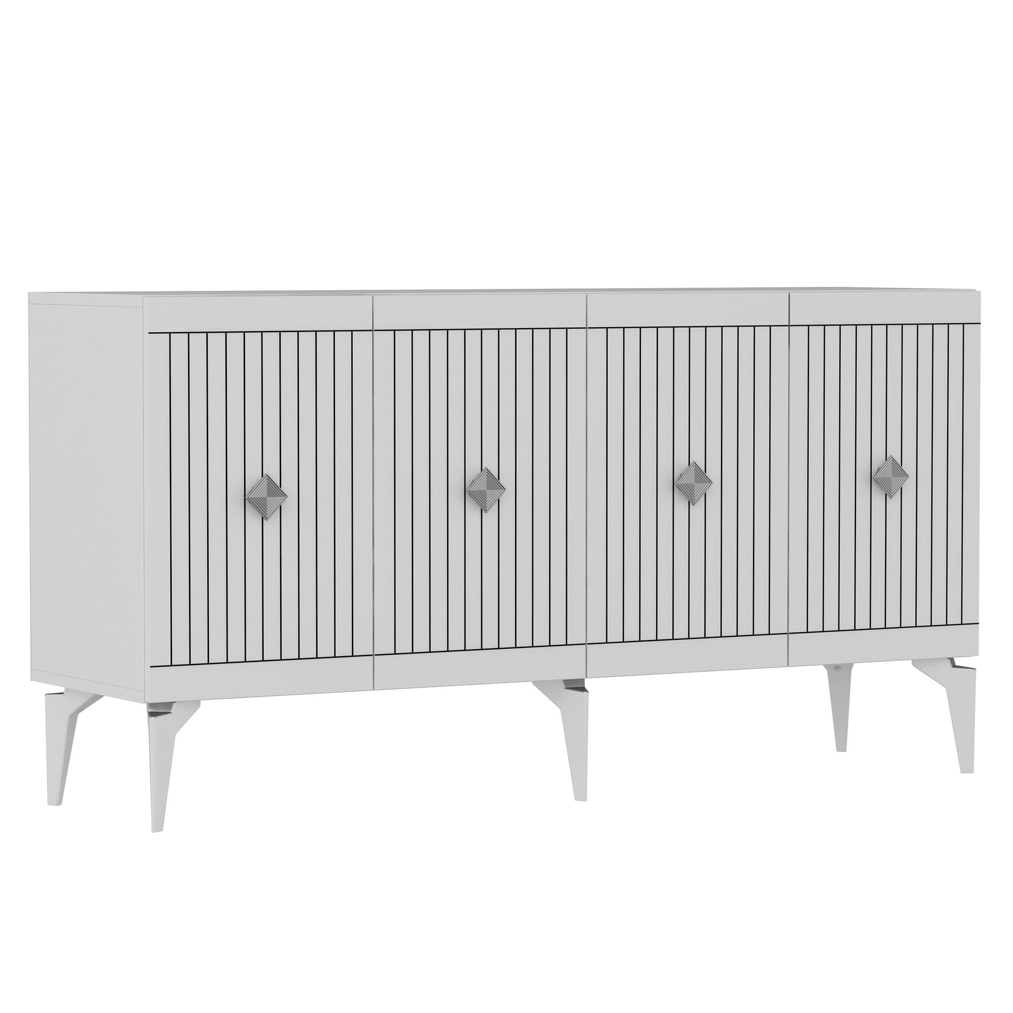 Asir Credenza con 4 ante Midas Argento