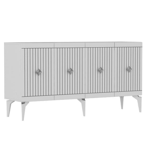 Asir Credenza con 4 ante Midas Argento