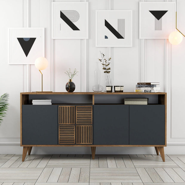 Asir Credenza con 4 ante Milan 160 Antracite