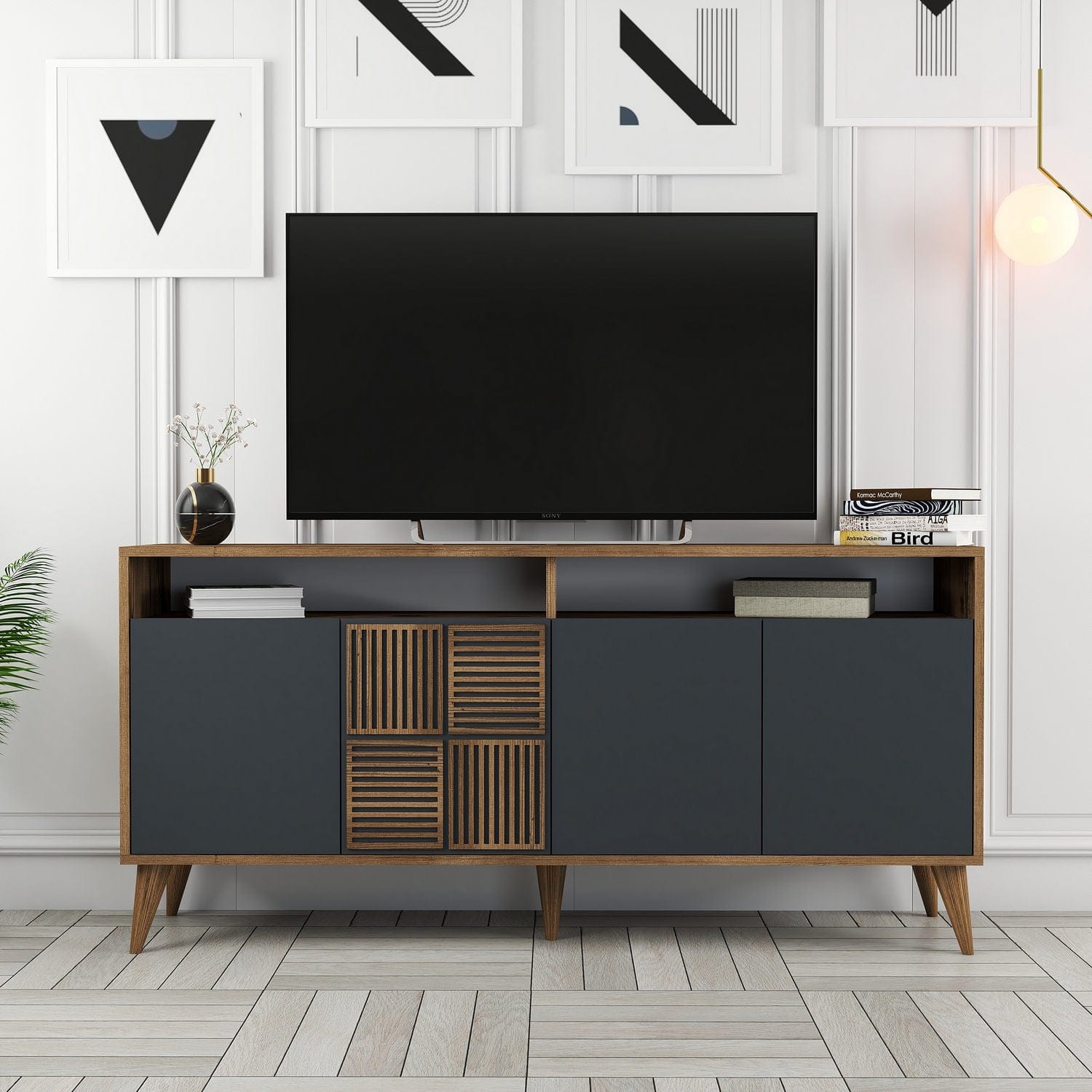 Asir Credenza con 4 ante Milan 160 Antracite