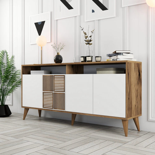 Asir Credenza con 4 ante Milan 160 Bianco