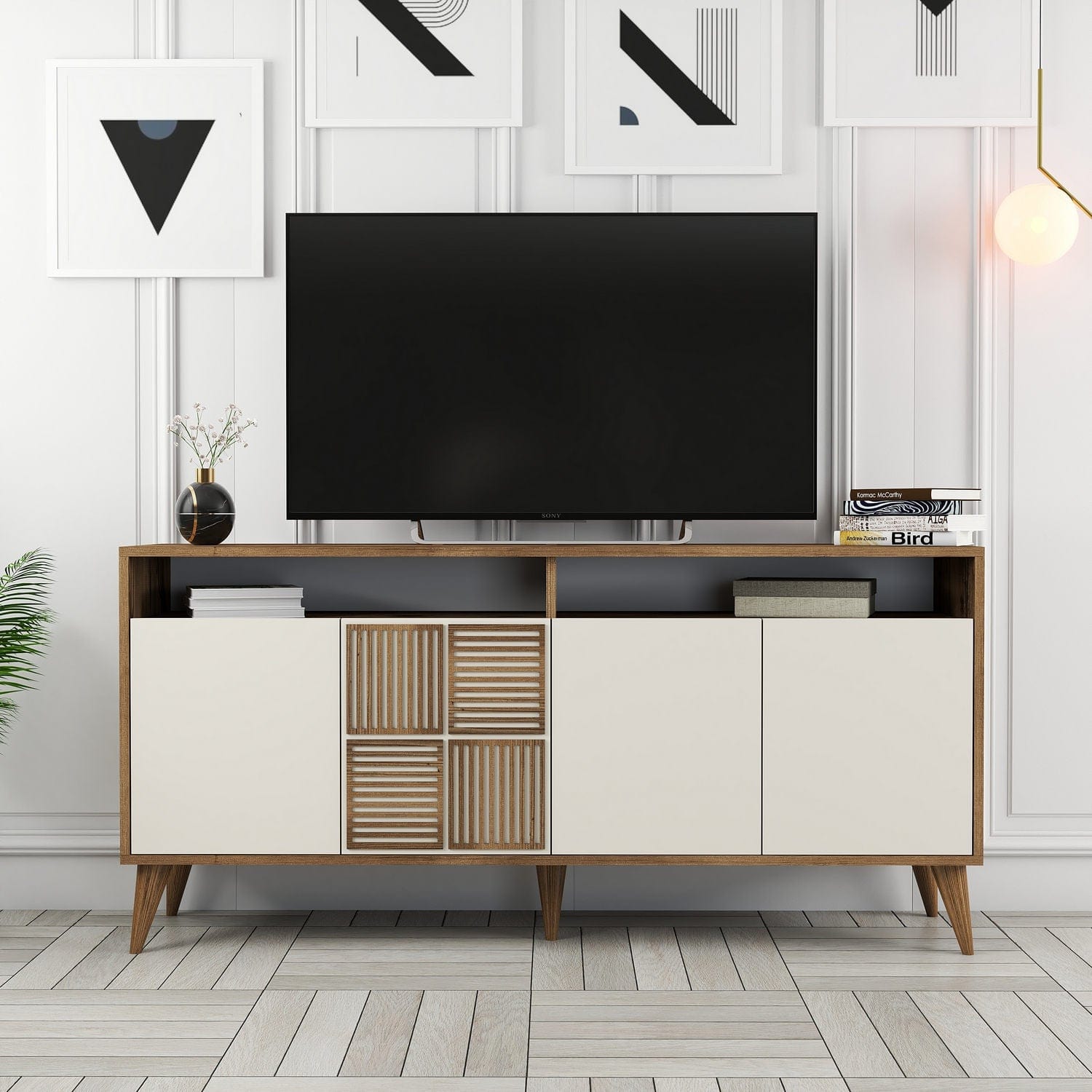 Asir Credenza con 4 ante Milan 160 Crema