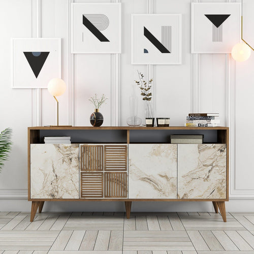 Asir Credenza con 4 ante Milan 160 Marmo