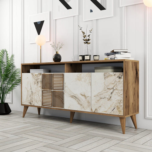 Asir Credenza con 4 ante Milan 160 Marmo