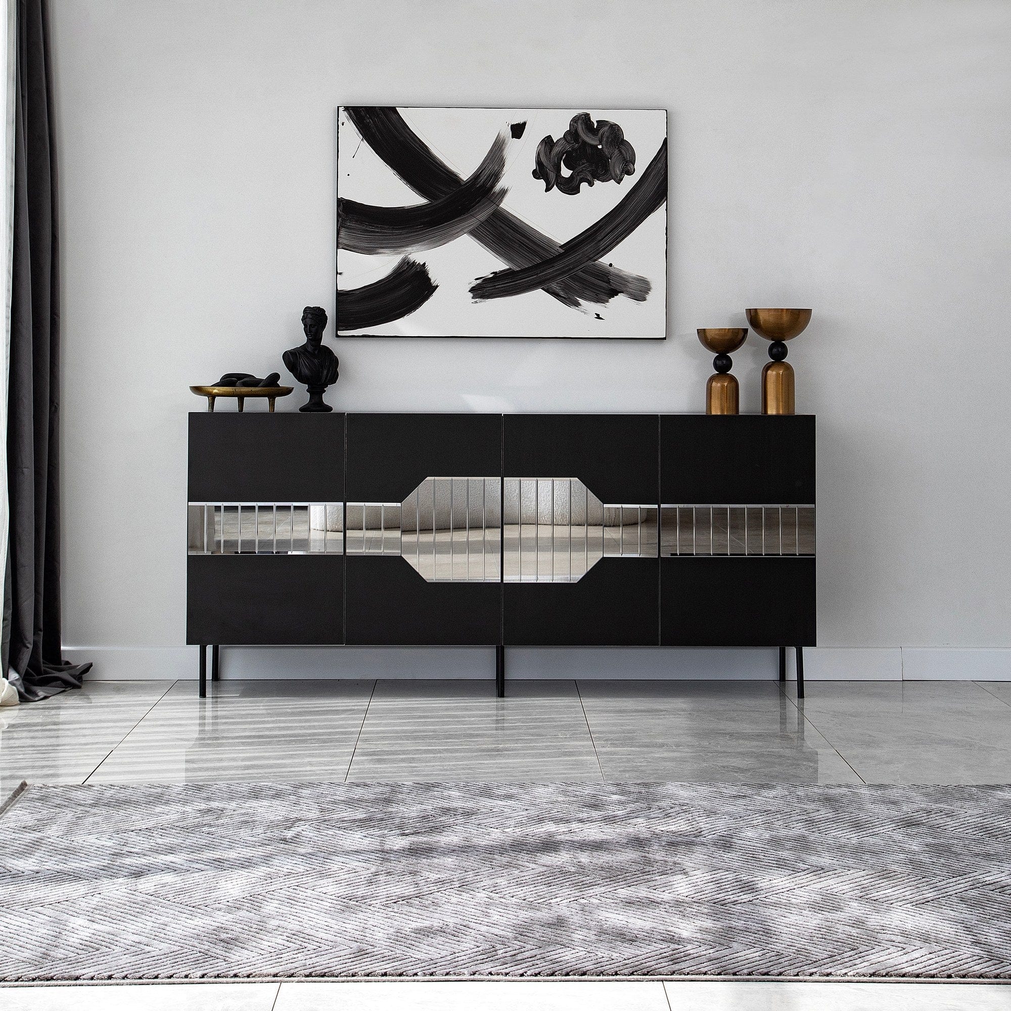 Asir Credenza con 4 ante Milan Grigio