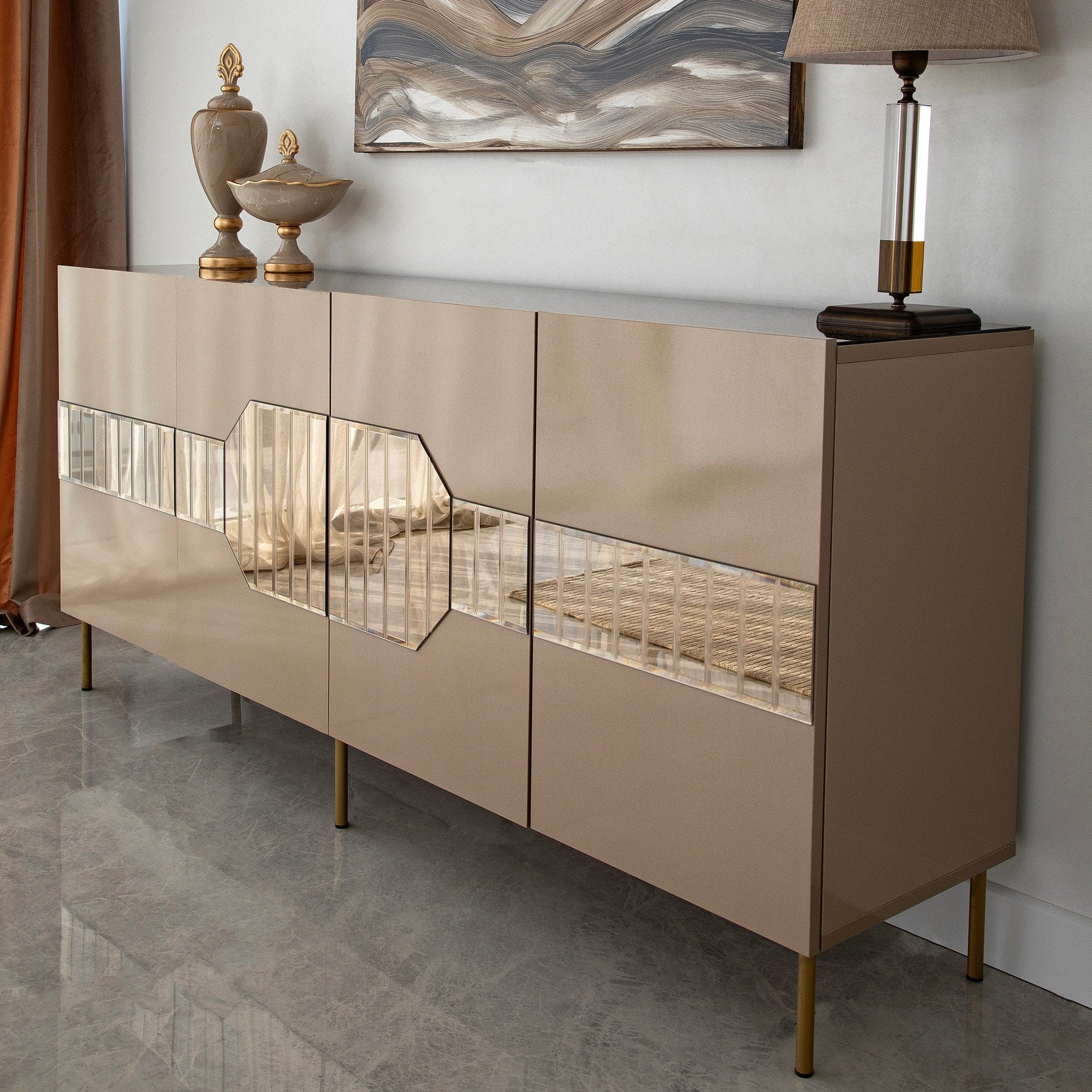 Asir Credenza con 4 ante Milan Ottone