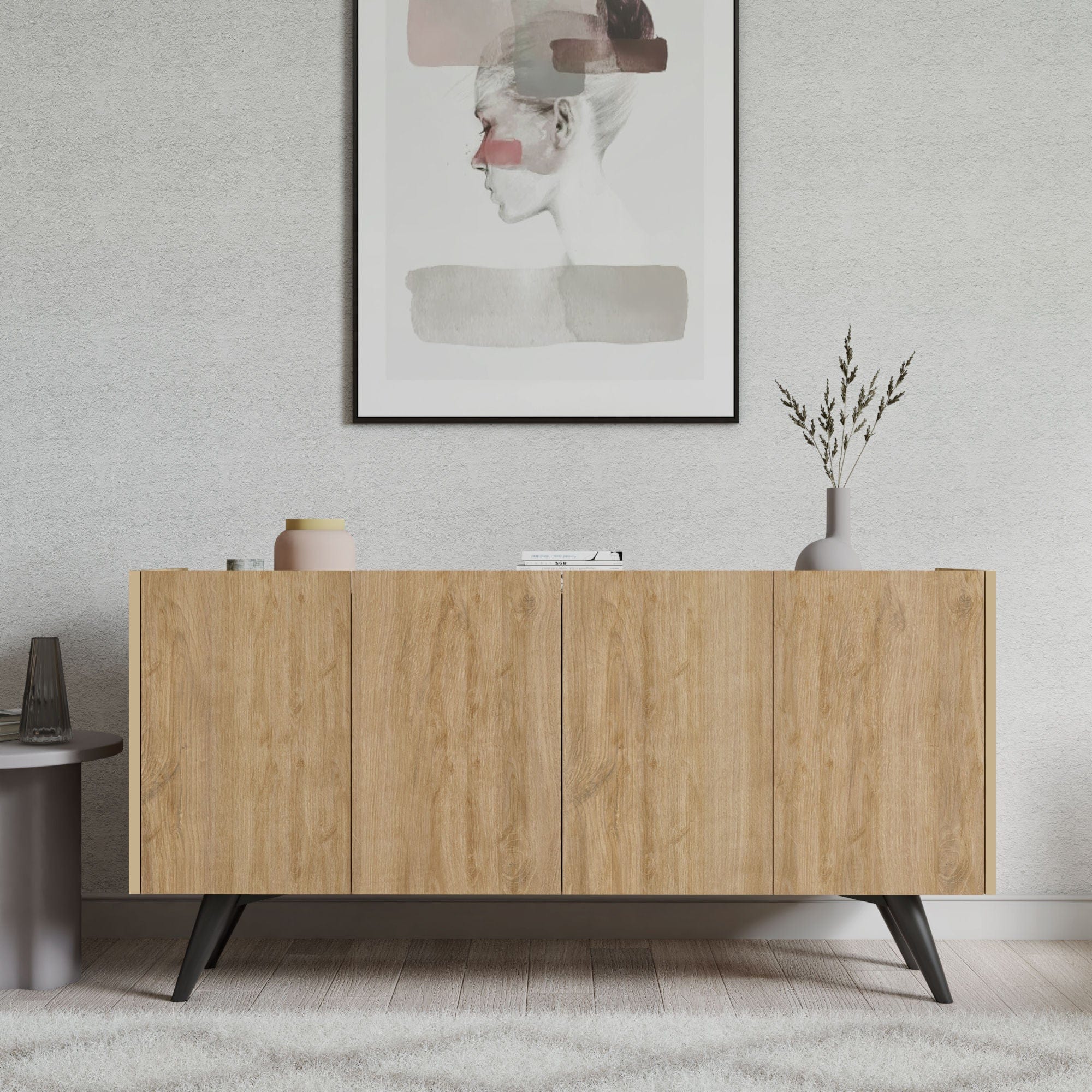 Asir Credenza con 4 ante Pekin Quercia