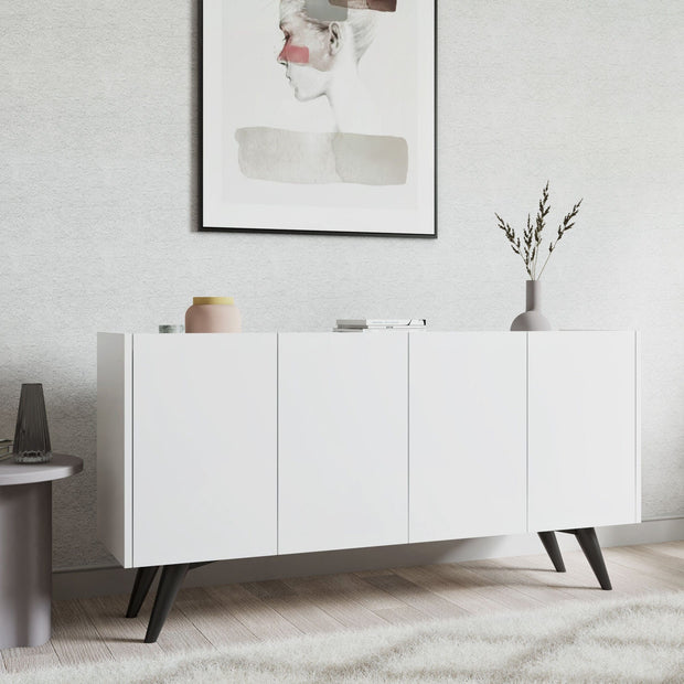 Asir Credenza con 4 ante Petra Bianco