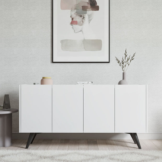 Asir Credenza con 4 ante Petra Bianco