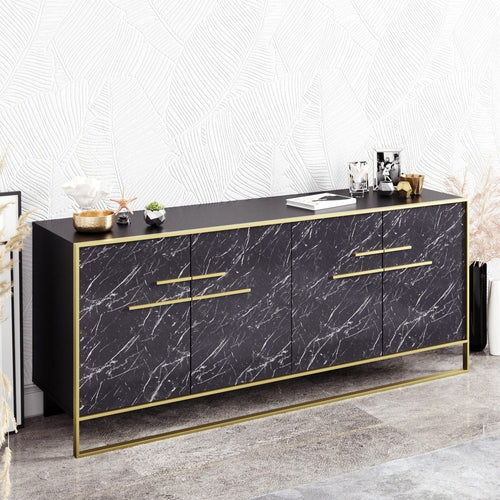 Asir Credenza con 4 ante Polka Nero