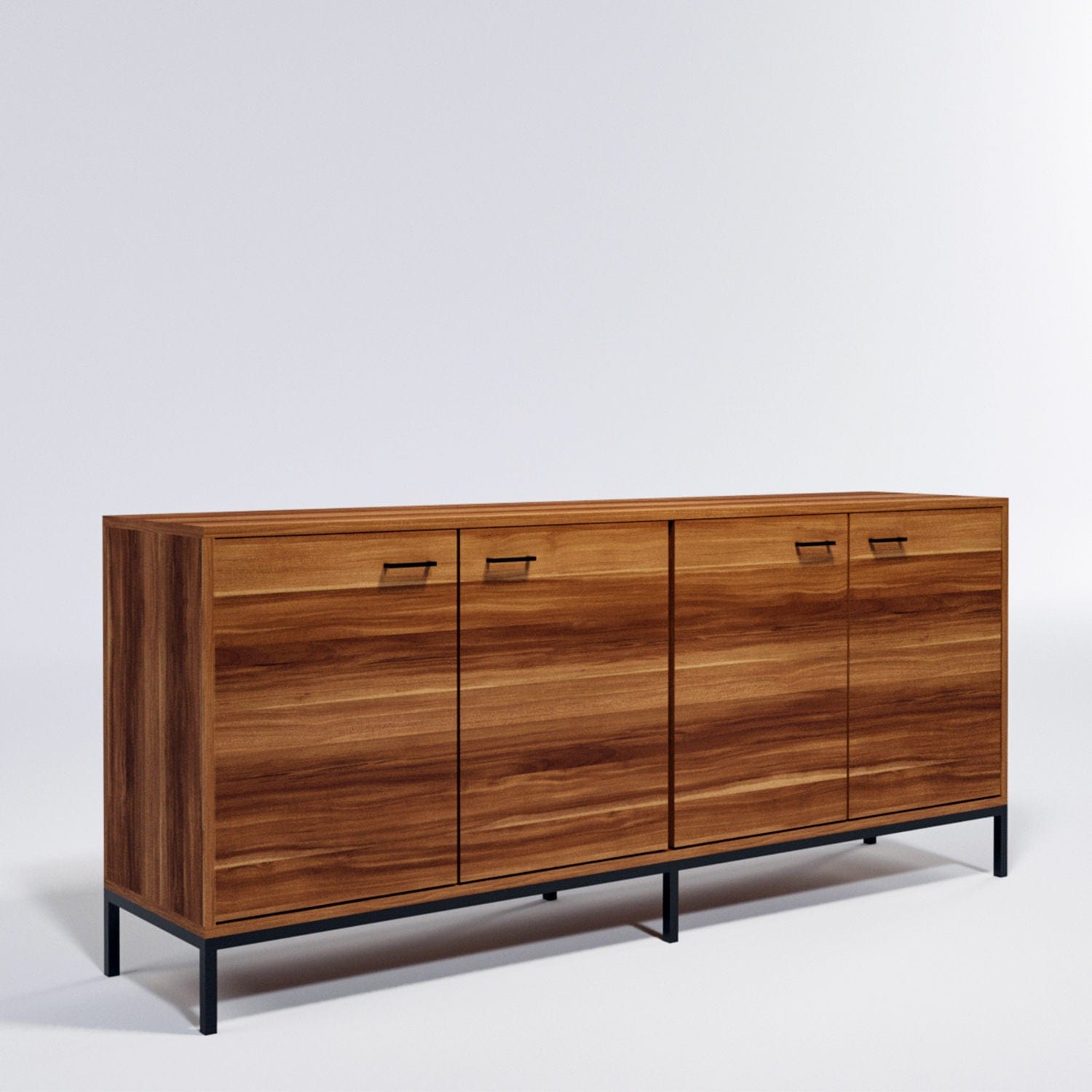 Credenza con 4 ante Porta L2002 Noce (3)