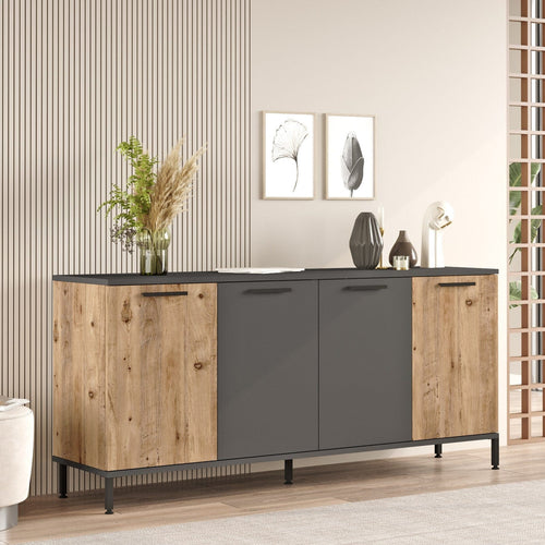 Asir Credenza con 4 ante Rela 4 Pino