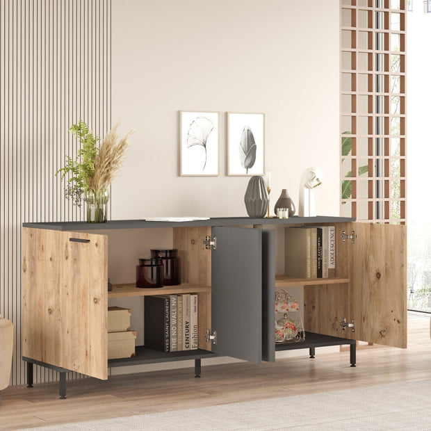 Asir Credenza con 4 ante Rela 4 Pino