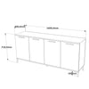 Asir Credenza con 4 ante Rela 4 Pino