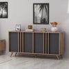 Asir Credenza con 4 ante Rilla Antracite