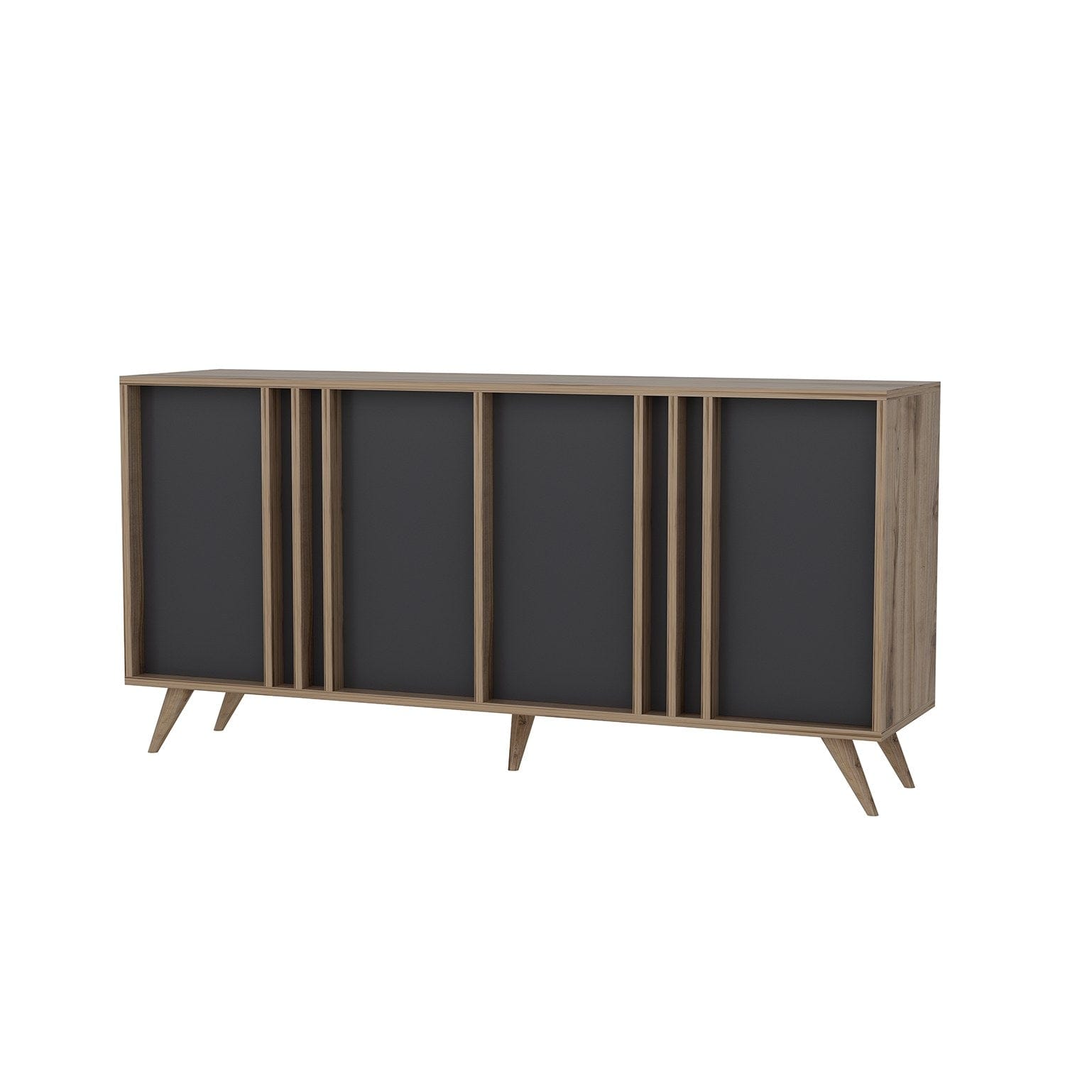 Asir Credenza con 4 ante Rilla Antracite