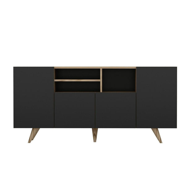 Asir Credenza con 4 ante Sansa Nero