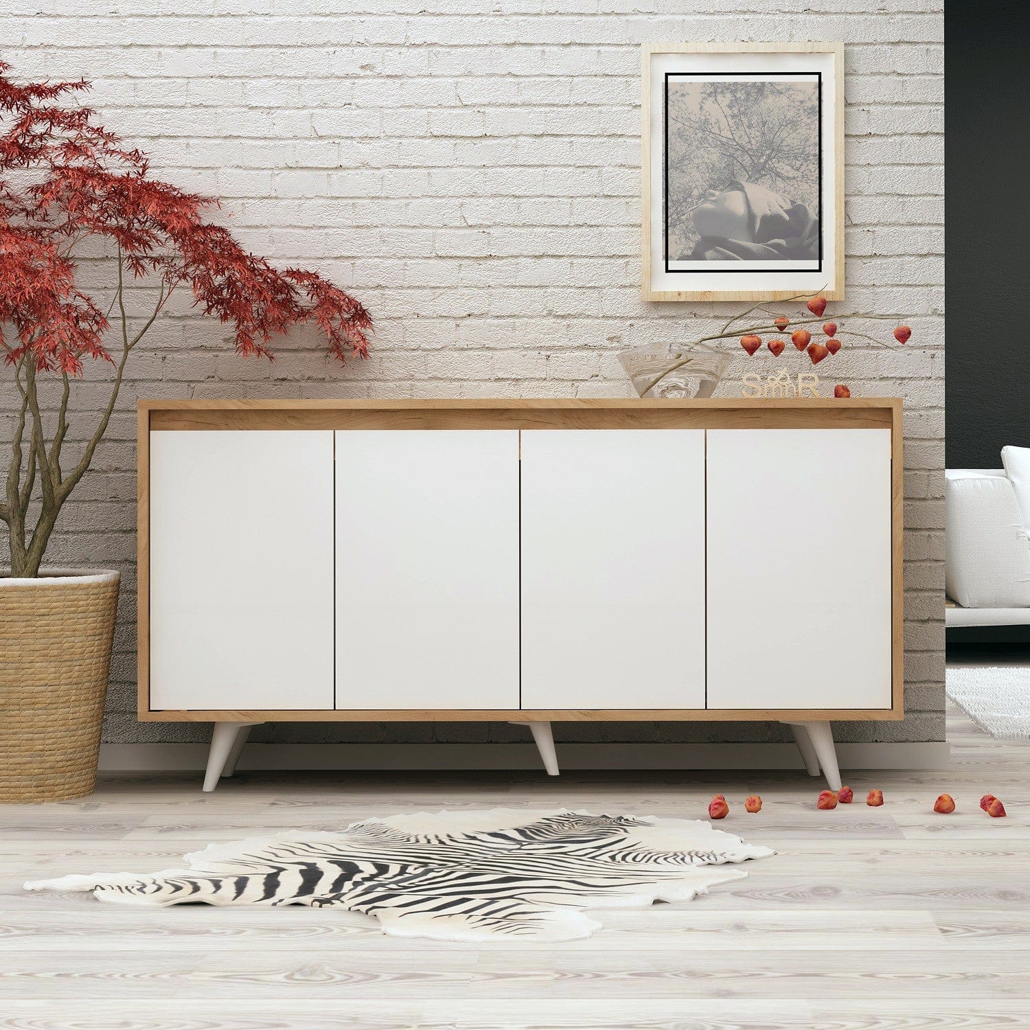 Asir Credenza con 4 ante Shans Quercia