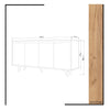 Asir Credenza con 4 ante Shans Quercia