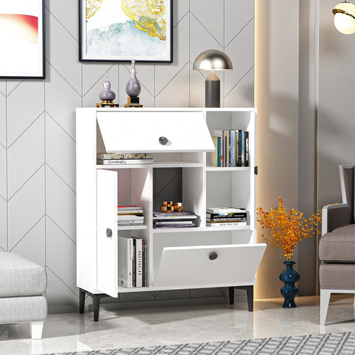 Asir Credenza con 4 ante Sidelya Bianco