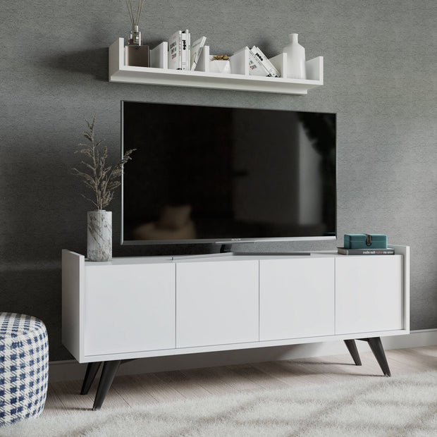 Asir Credenza con 4 ante Siena Bianco