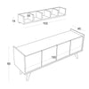 Asir Credenza con 4 ante Siena Bianco