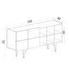 Asir Credenza con 4 ante Sirius Quercia