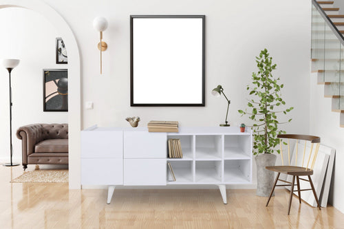 Asir Credenza con 4 ante Tokyo Bianco