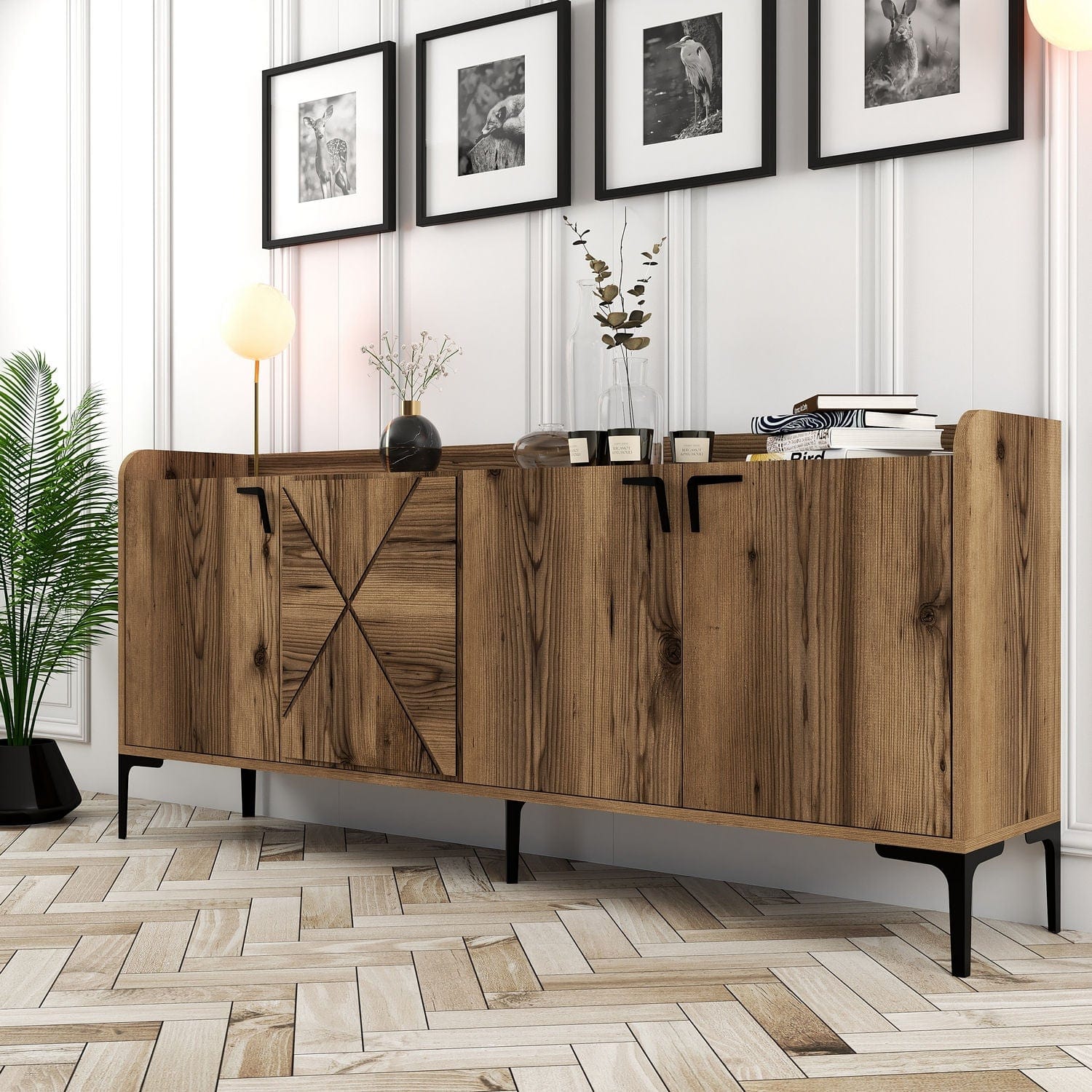 Asir Credenza con 4 ante Venedik Noce