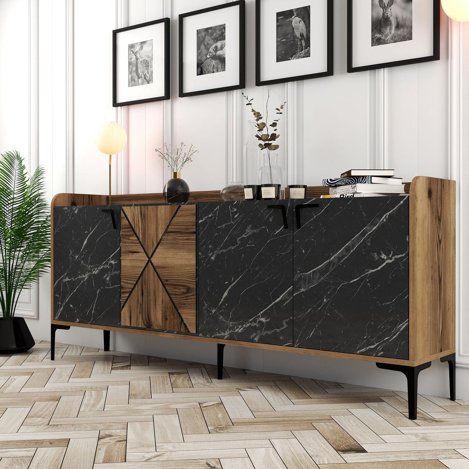 Asir Credenza con 4 ante Venedik Noce