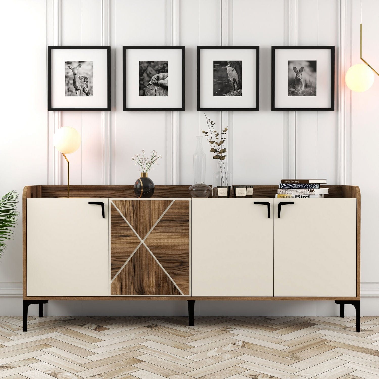 Asir Credenza con 4 ante Venedik Noce