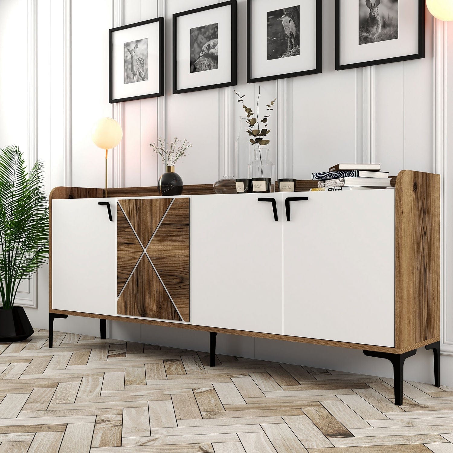 Asir Credenza con 4 ante Venedik Noce