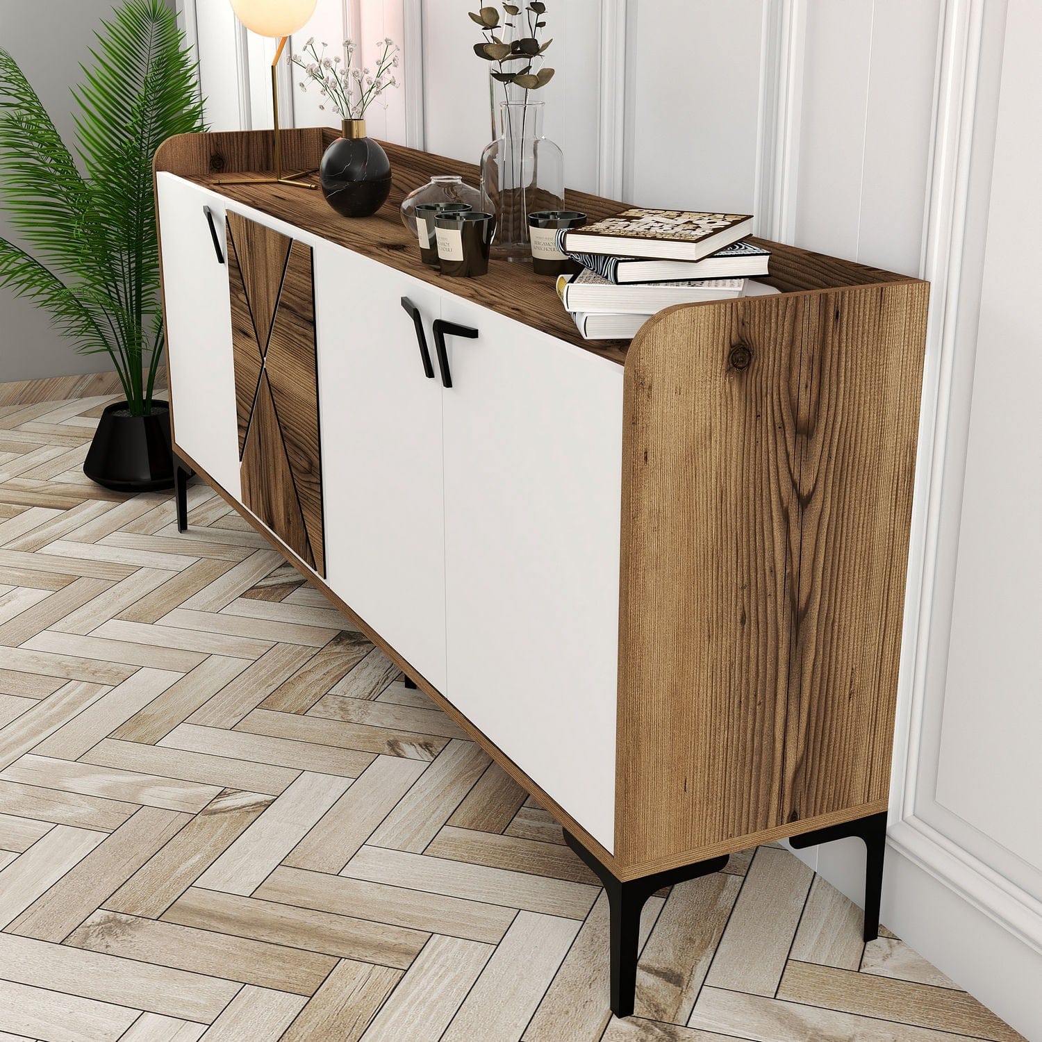 Asir Credenza con 4 ante Venedik Noce