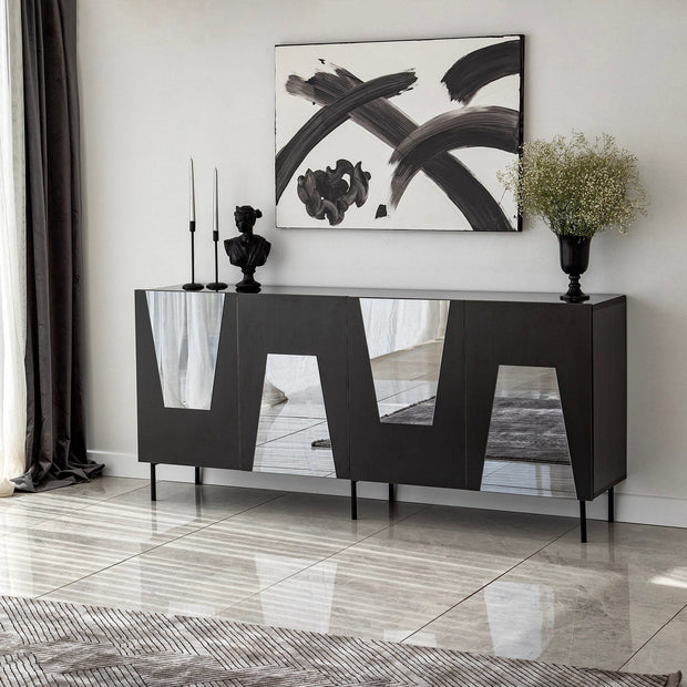 Asir Credenza con 4 ante Venice Grigio