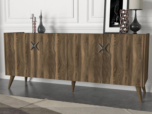 Asir Credenza con 4 ante Wood Antracite